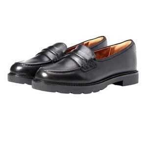 Cobb Hill luxury designer Women'n shoes Janney Loafer Black leather size 9.